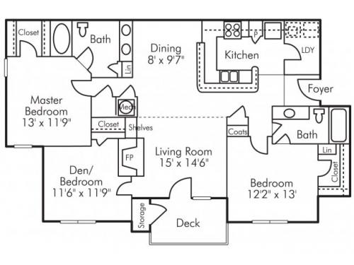 Highland Lake Apartments Decatur Floor Plan Layout