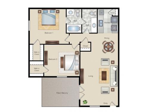 The Point on Redmond College Station Floor Plan Layout