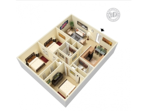 Courtyards by the Lake Lubbock Floor Plan Layout